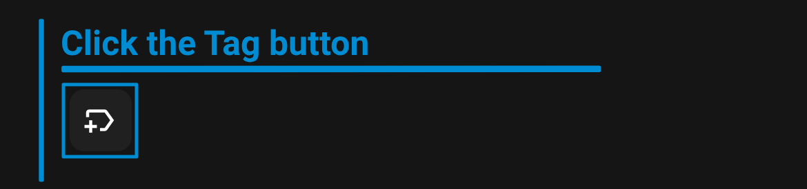 Click tag button