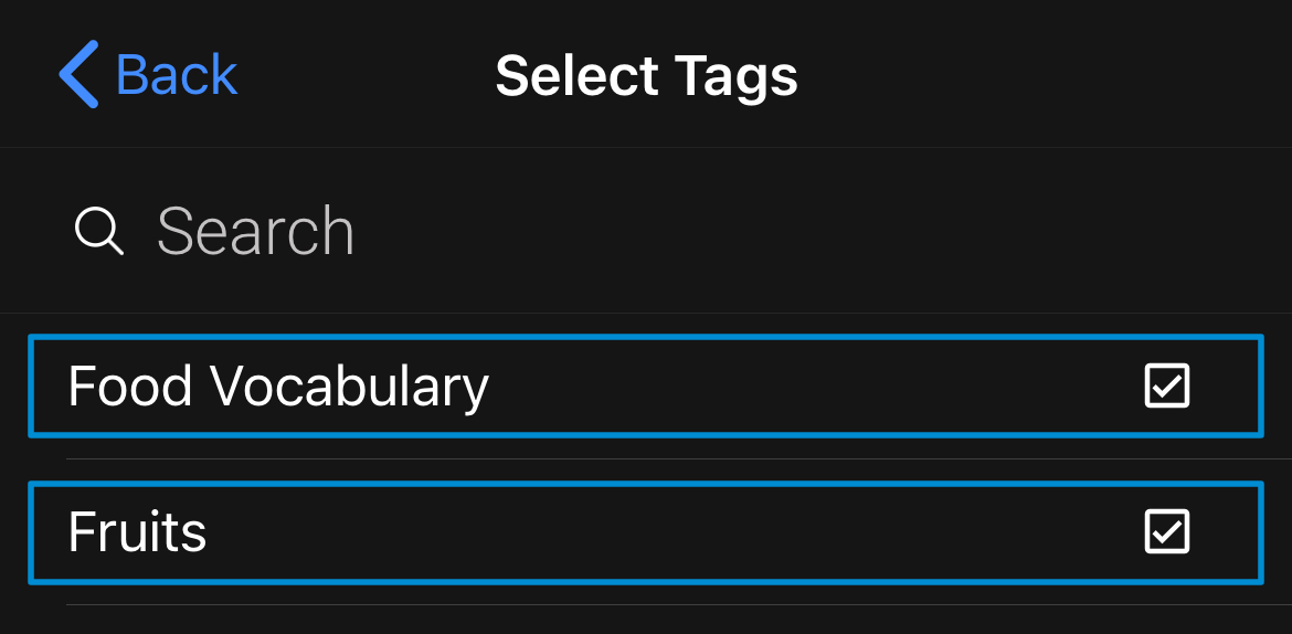 Tag list